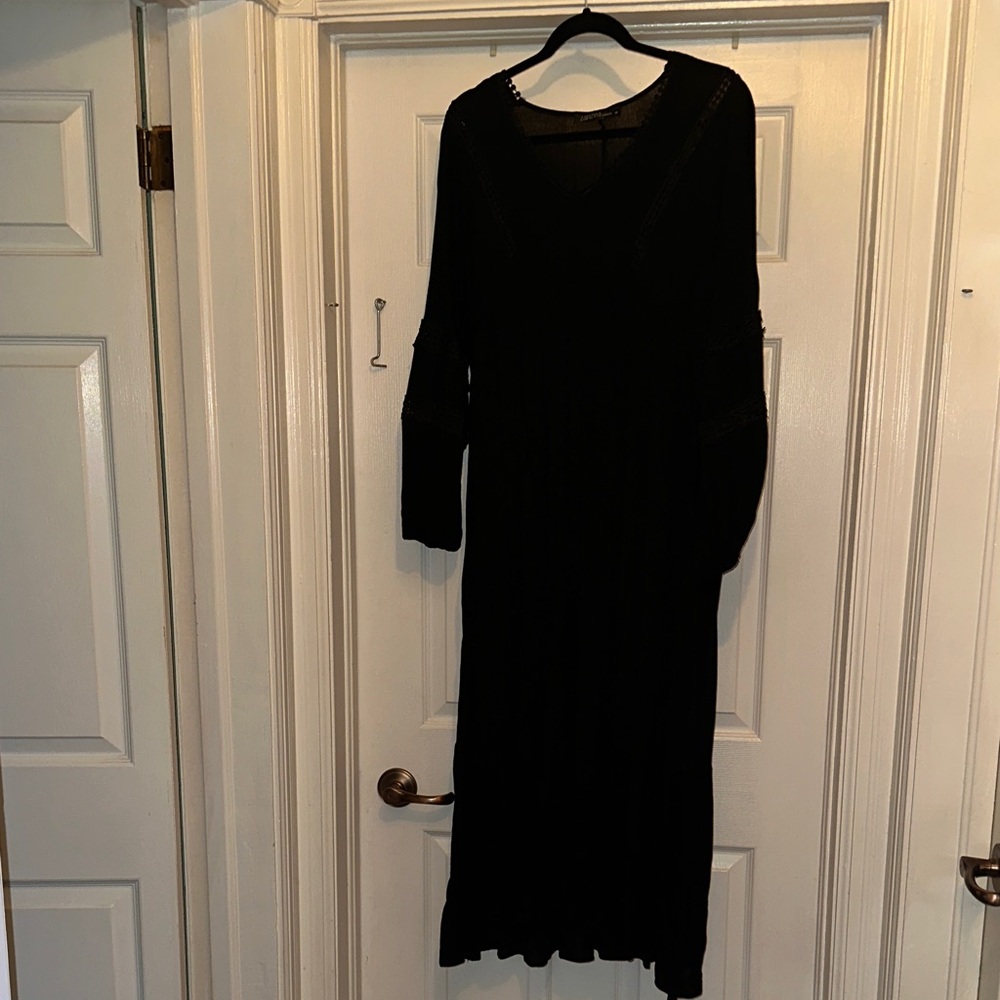 Zanzea Black Long Sleeve Dress XL